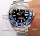 Perfect replica of the Rolex GMT black and blue ceramic bezel stainless steel watch (3)_th.jpg